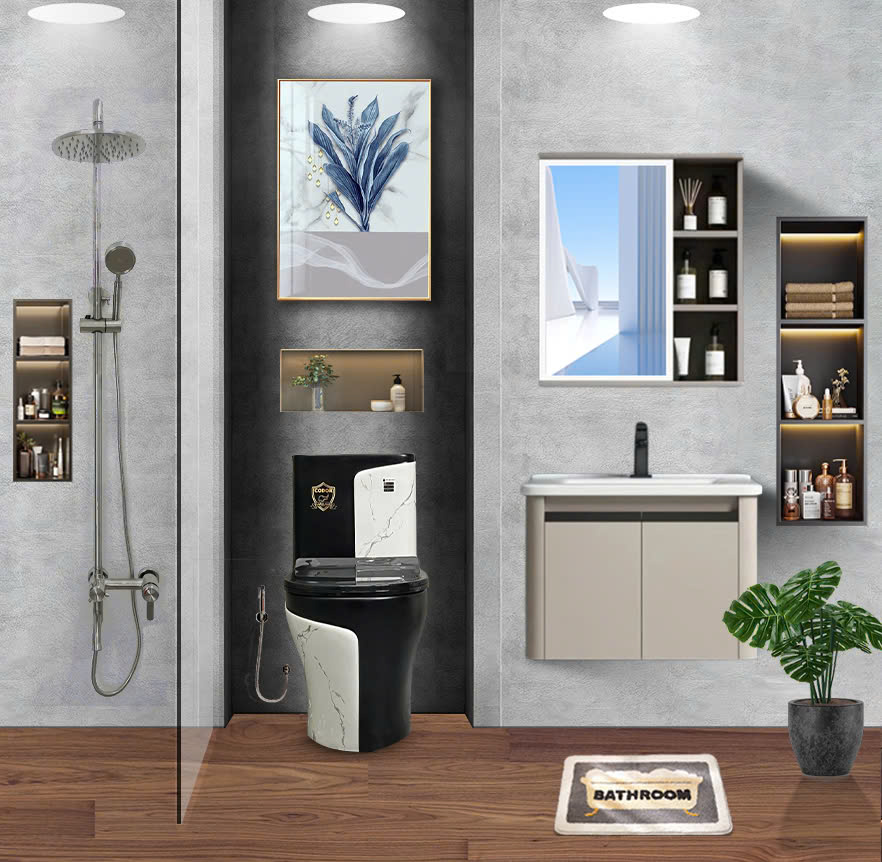 Kích thước cửa nhà vệ sinh tiêu chuẩn 2 thiết bị vệ sinh nhà tắm